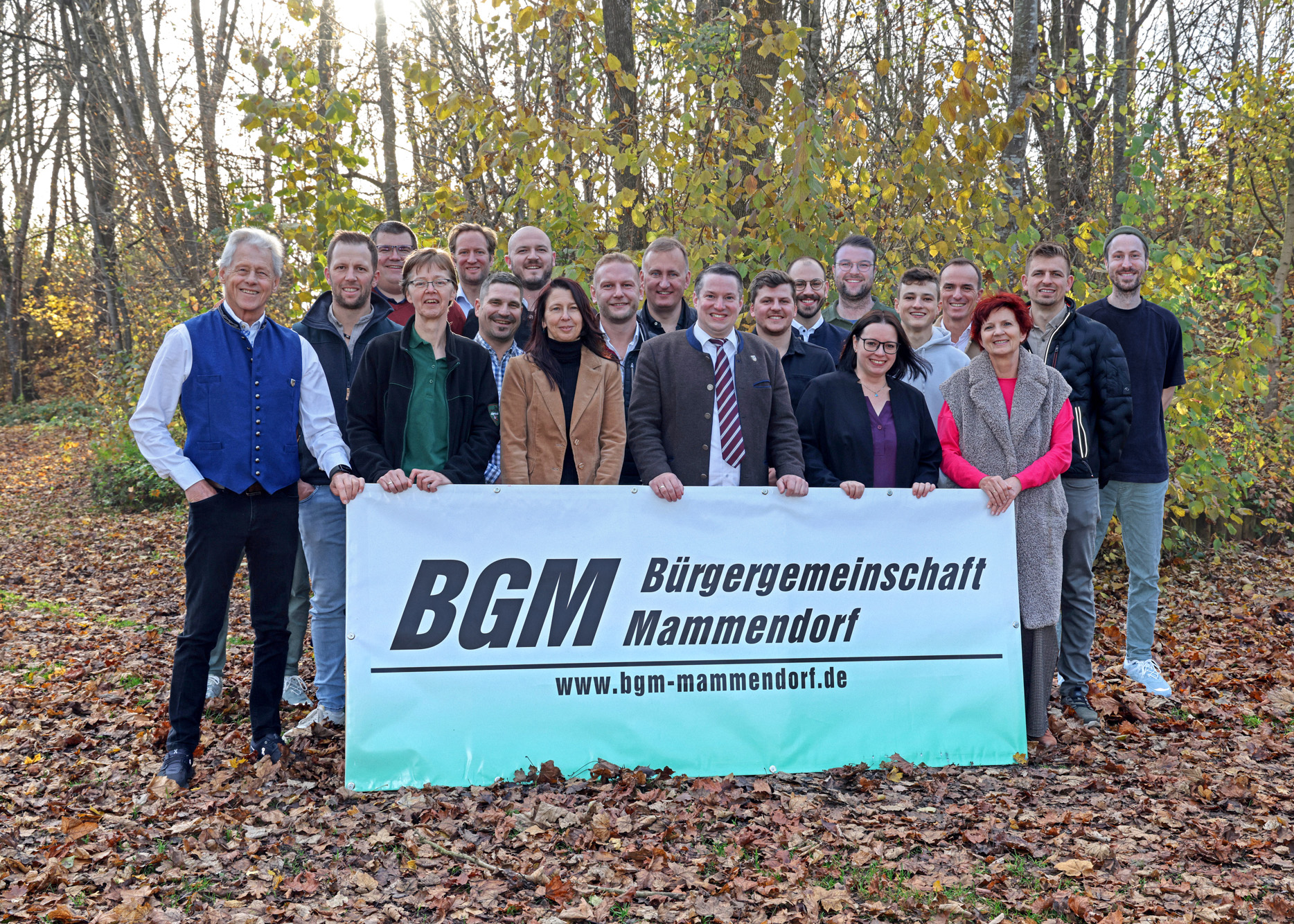 Mit Verantwortung Mammendorf gestalten - unsere Liste zur Gemeinderatswahl 2026: 1. Josef Heckl, 2. Florian Zacherl, 3. Rainer Giggenbach, 4. Martin Neheider, 5. Florian Simetsreiter, 6. Anton Fasching, 7. Ferdinand Graf von Spreti, 8. Valentin Löffler, 9. Daniel Marsch, 10. Sebastian Huber, 11. Martina Collingro, 12. Stefan Thurner, 13. Manuela König, 14. Kilian Schindler, 15. Stella Matheis, 16. Markus Maurer, 17. Michael Märkl, 18. Doreen Reindl, 19. Michael Braumüller, 20. Thomas Loder.