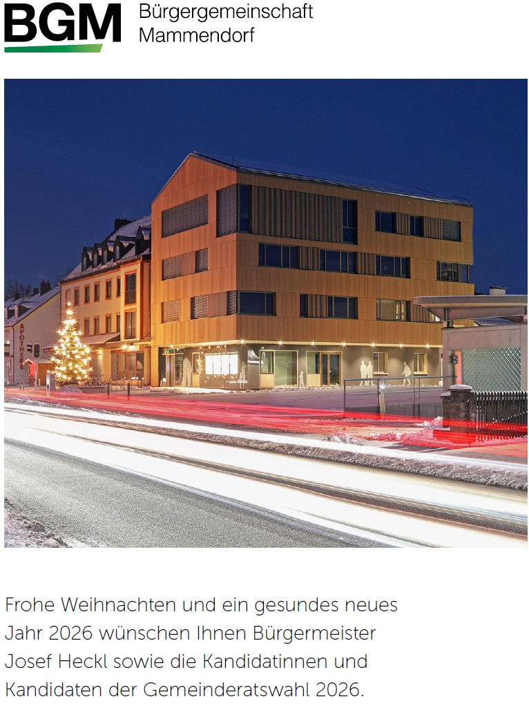 Frohe Weihnachten und ein gesundes neues Jahr 2026