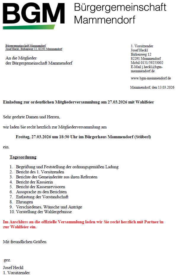 Einladung JHV BGM 2026